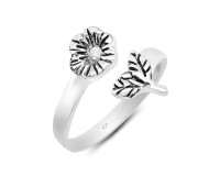 Toe Ring Sunflower Shaped with Leaves TR-101